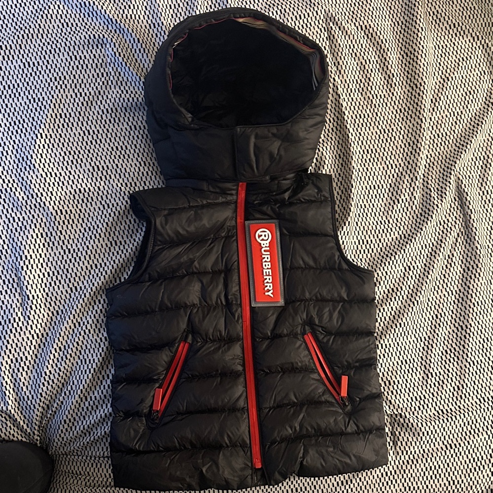 Burberry Black and Red Kids Vest